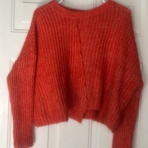 Cozy Orange Knit Sweater